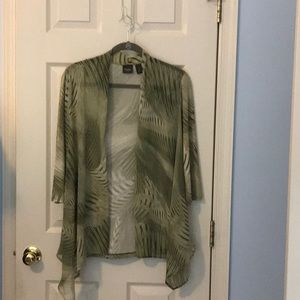 Chico’s green print travelers jacket